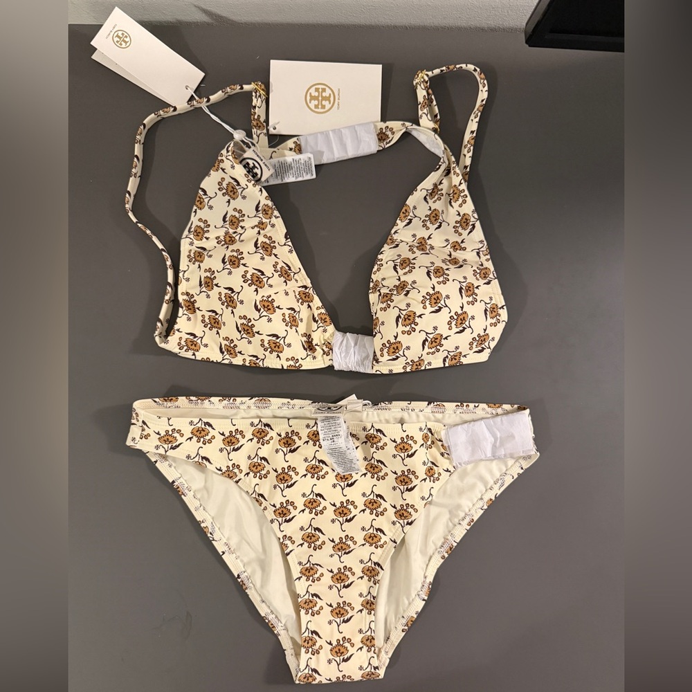 Tory Burch Dandelion Print Bikini Set (Top & Bottom)